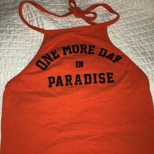 Orange halter top